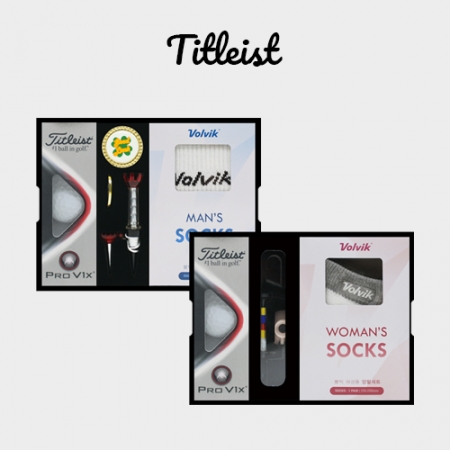 타이틀리스트 PRO V1X 3구 볼마커 / 기능성티 볼빅 양말세트 #3