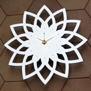 포레스코 연꽃 무소음 벽시계