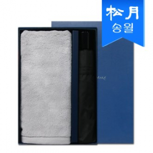 송월 우산 선물세트(뉴컬러 무지타올1 + SW 3단 컬러 무지우산1) + 쇼핑백 s