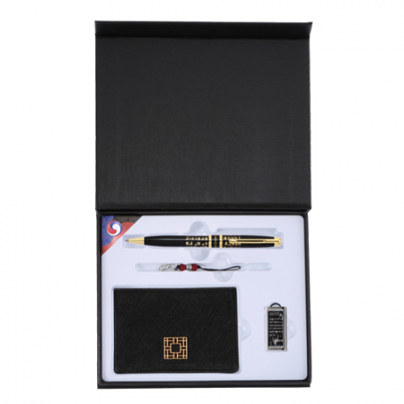 훈민정음 볼펜 + 완자문 소가죽 명함지갑 + 훈민정음 자개 USB #2