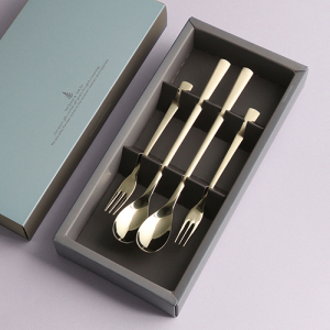 티타늄골드 허니 콤비 4P (롱스푼 2 짧은포크)