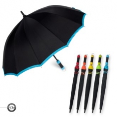 도브 60 14K 형광 바이어스 스펀지 손잡이 우산