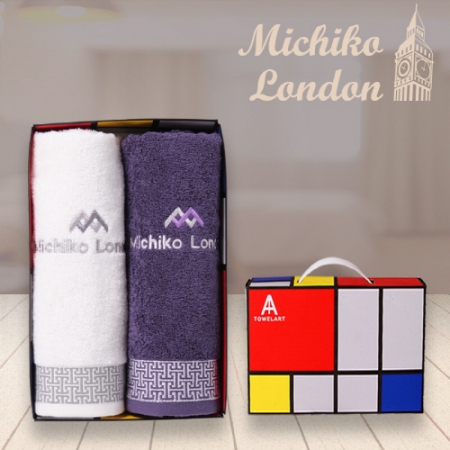 미치코런던 격자 호텔 코마 타올 2P세트 #2