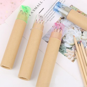 원통형 색연필 12색 세트+연필 깎이 AA030