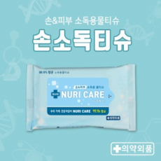 누리케어 손소독 물티슈 10매