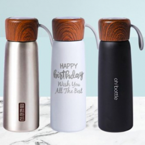 H-104 클린라인304 이중 진공 우드 텀블러 400