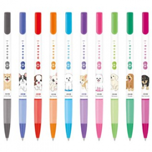 멍이 저점도 리버유성 볼펜 11본 세트 (10color)  // 국산