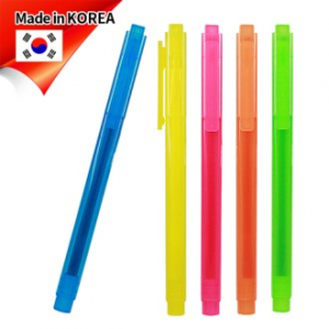 스타 사각 형광펜 (반투) / 선명한 색상, 안료잉크 // 국산