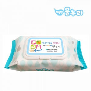 80매 물누리 블루 물티슈 (45g)