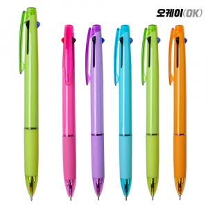 오케이 파스텔 3색 볼펜