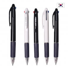 크라운 키넥스 3색 볼펜 0.7mm 불투 화이트 블랙펜//부드러운필기감