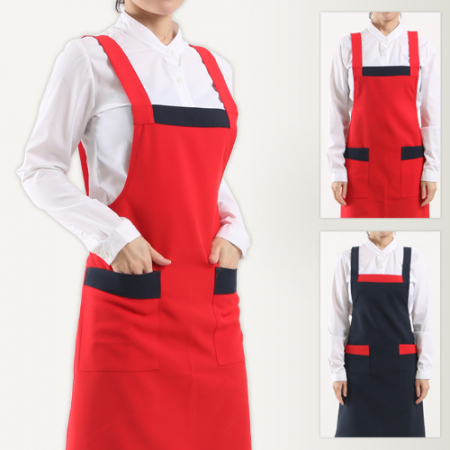 배색 유니폼 앞치마, 남자 여자 단체 행사 #2