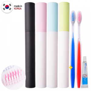 굿모닝 바닐라 칫솔세트 (2080 치약4g) // 국산