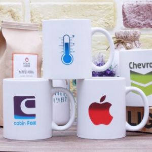 캐빈 베이직 무광 화이트 변색 머그컵