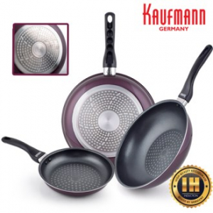 독일 카우프만 퍼플 인덕션 프라이팬 3P세트 A형