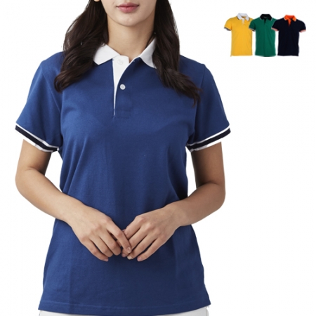 단체 행사용 순면40수캐주얼 배색 반팔긴팔 남녀공용 #2