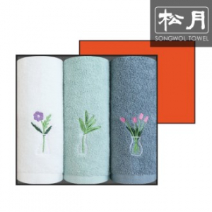 [송월타올] 호텔 플라워스 타올 3p 세트