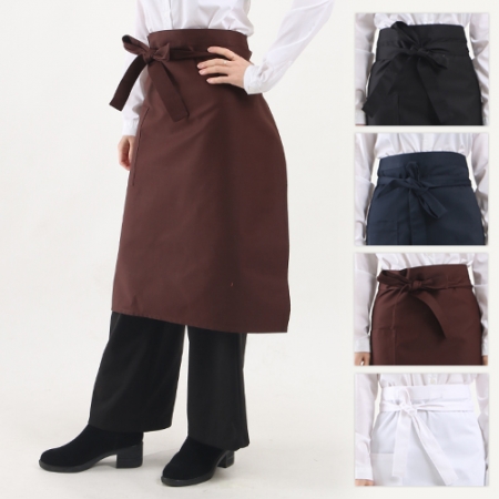 남자 여자 면 혼방 솔리드 주방 허리 앞치마 #2
