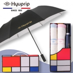 협립 2단 폰지 우산 1P+눈꽃 타올 2P세트