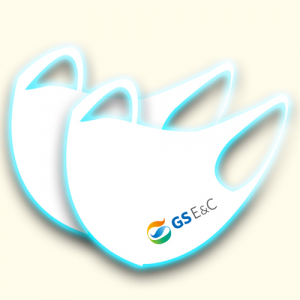 효성에어로 입체 쿨 마스크 화이트 부분인쇄 // 국산