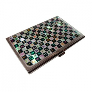 한국 공예품  한글 나라 자개 명함 케이스