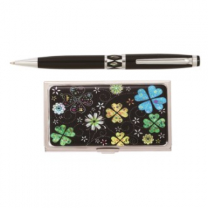 자개 프리미엄 볼펜 실버+한글 사랑 자개 명함