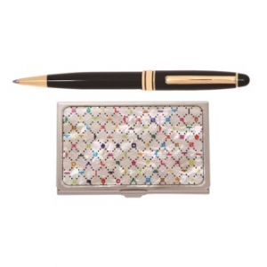 외국인선물  금장볼펜 글세상 자개 명함케이스