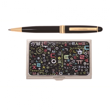 미다스 골드볼펜 + 한글모아 자개 명함케이스 #2