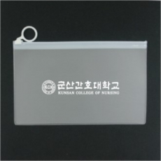 원형 고리 반투명 PVC  슬라이드 지퍼백 250x180