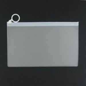 원형 고리 반투명 PVC  슬라이드 지퍼백 210x135