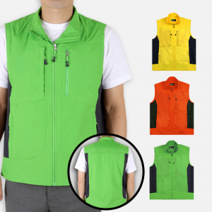 딥 배색 단체 조끼 M-3XL, 남자 여자 행사 조끼