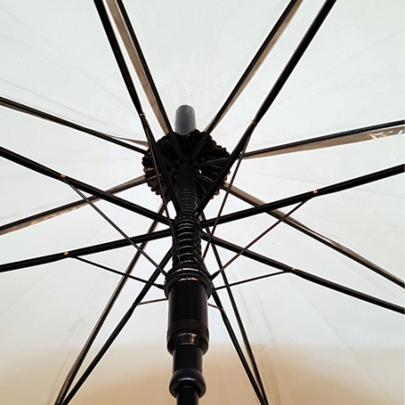 포에 6자동 FRP 투명 검정 비닐 장우산 #7