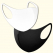 새부리형 성인용 네오프렌 패션마스크(화이트/블랙) // 국산