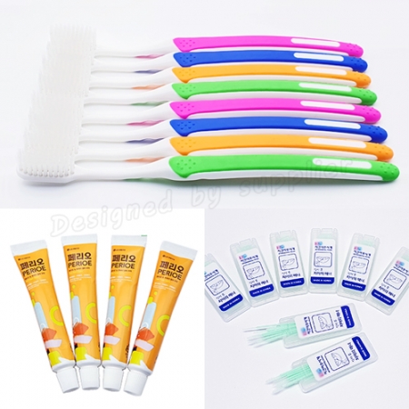 107미세모+페리오+국산치간 / 칫솔 치약 / 여행용세트 / 구강 / 세면도구 #5