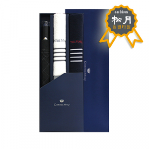 송월 3매 콤보세트 1 (CM 2단 다이아라인 우산 1개+CM 포라인 수건 2매+CM 콤보 케이스)