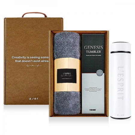 레스쁘리 고급 텀블러 세트 RR (프리미엄 타올 + 텀블러 (제네시스)) #2