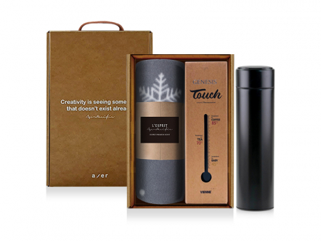 레스쁘리 고급 텀블러 세트 LL (무릎담요 + 제네시스 터치 온도계 텀블러 50ml) #2