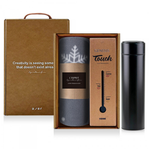 레스쁘리 고급 텀블러 세트 LL (무릎담요 + 제네시스 터치 온도계 텀블러 50ml)