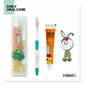 LG칫솔 페리오 칫솔치약세트 캐릭터칫솔걸이