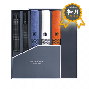 송월 5매 콤보세트 7 (SWU 2단 모던체크 우산 1개+ SWU 3단 모던체크 우산 1개+호텔컬렉션 어로우 수건 3매)