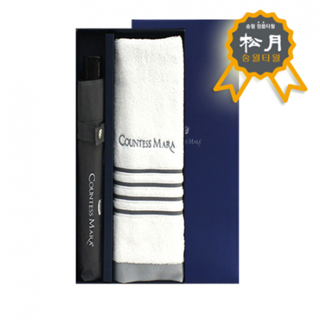 송월 2매 콤보 세트 19 (CM 3단 폰지 우산 1개+CM 포라인 수건 1매+CM 콤보 케이스) #2