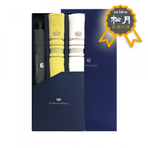 송월 3매 콤보세트 8 (CM 3단 폰지 우산 1개+CM 센치 수건 2매)