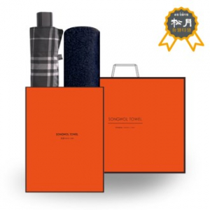 송월 SWU 3단 모던 체크 우산 + 송월 S.W 헤비 타올 O.G 세트 69