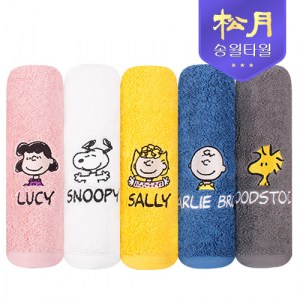 [송월타올]스누피 피너츠 40수 코마사 180g 타올