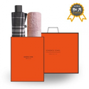 송월 S.W 3단 모던 체크 우산 + 송월 A.B 프라임 타올 O.G세트96