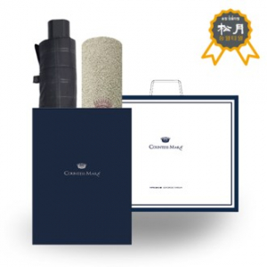 송월 C.M 3단 엠보 체크 우산 + 송월 C.M 그래픽스 타올 세트 22 베이직