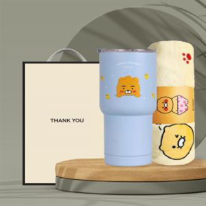 시즈넬 선물세트 스텐매트 텀블러 + 카카오 무릎담요