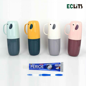 휴대용 코끼리 칫솔통 칫솔 페리오 치약 세트