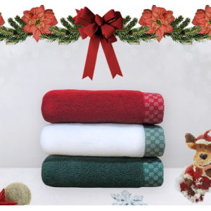 발렌티노 크리스티 크리스마스 프리미엄 30수면사 눈꽃 타올