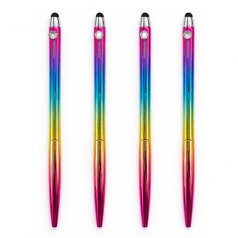 무지개 보석 UV 터치 볼펜 0.7mm